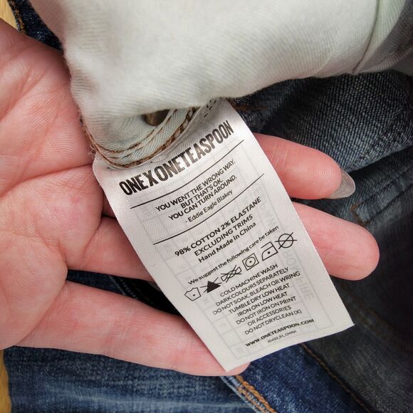 ONE TEASPOON VINTAGE INDIGO HIGH WAIST SKINNY Stretch JEANS FREEBIRD II 25 - Picture 5 of 5